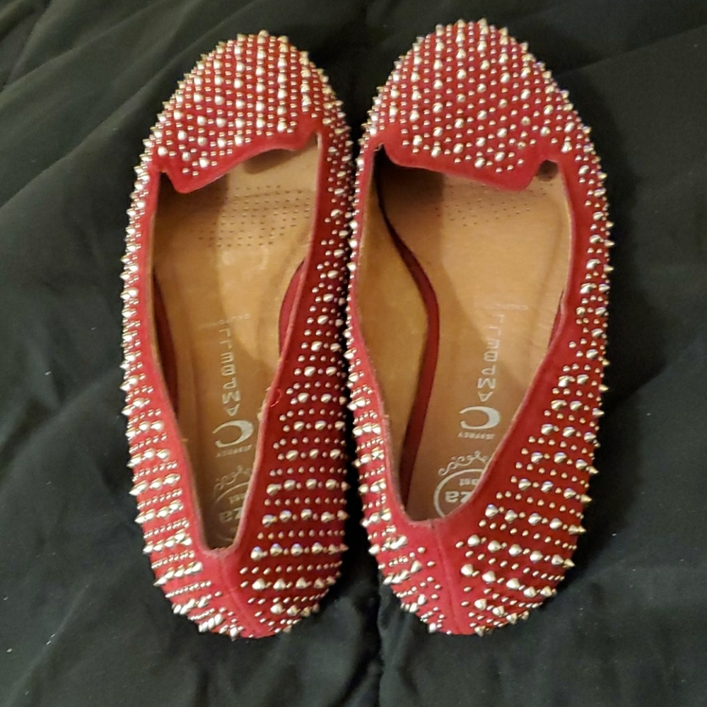 Jeffrey Campbell red studded Ballet Flats 12